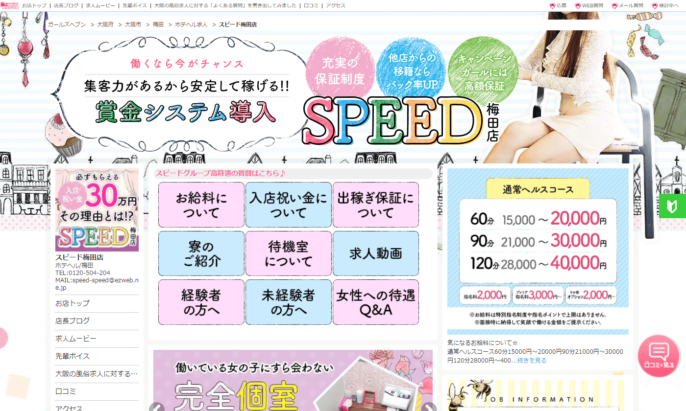 SPEED梅田店の求人サイトトップ